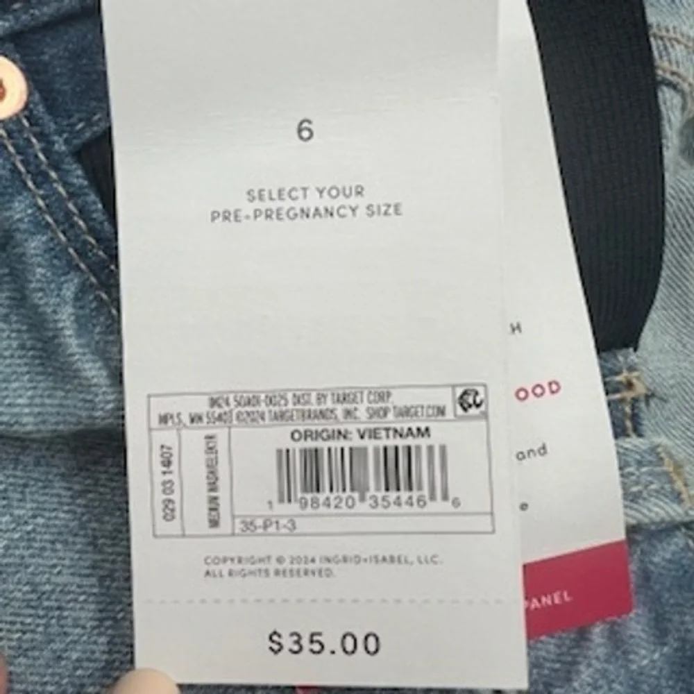 Isabel Maternity‎ by Ingrid & Isabel Cropped Vintage Straight Jeans Light Wash 6